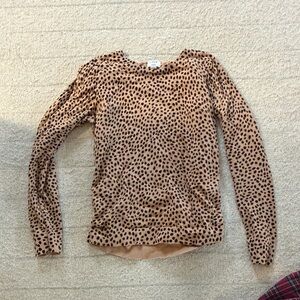 J. Crew Leopard Print Top - Tan and Black